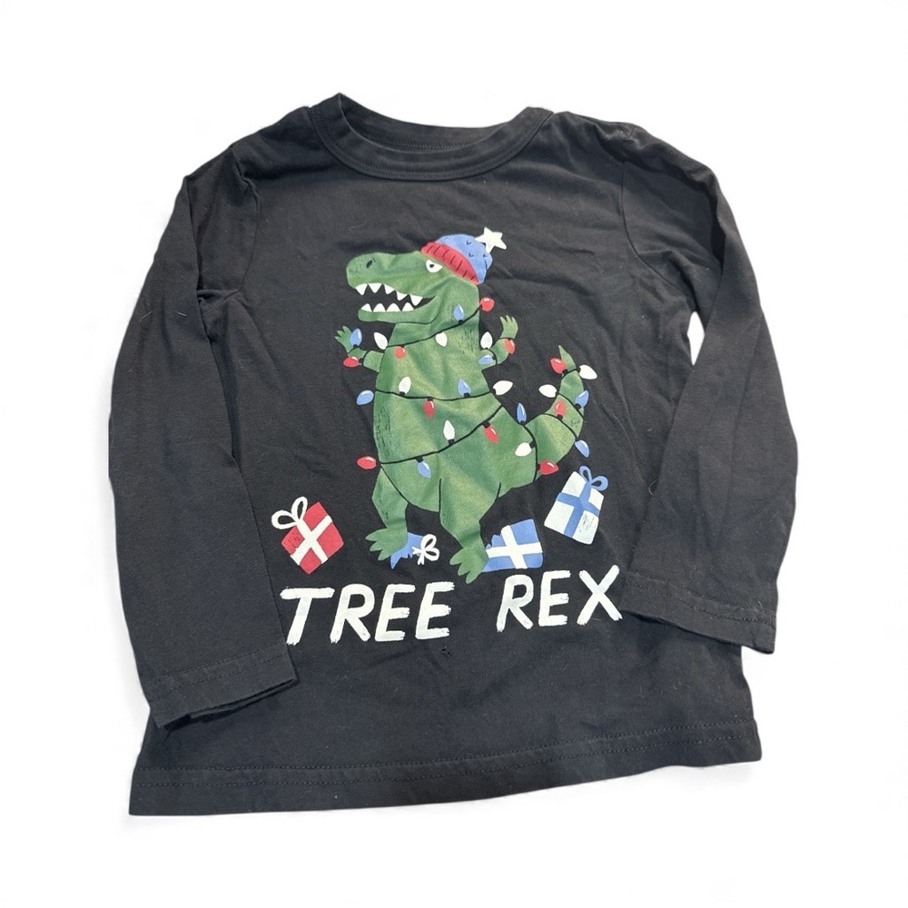 3/25 Joe Fresh Tree Rex Kids Long Sleeve Tee - Black
